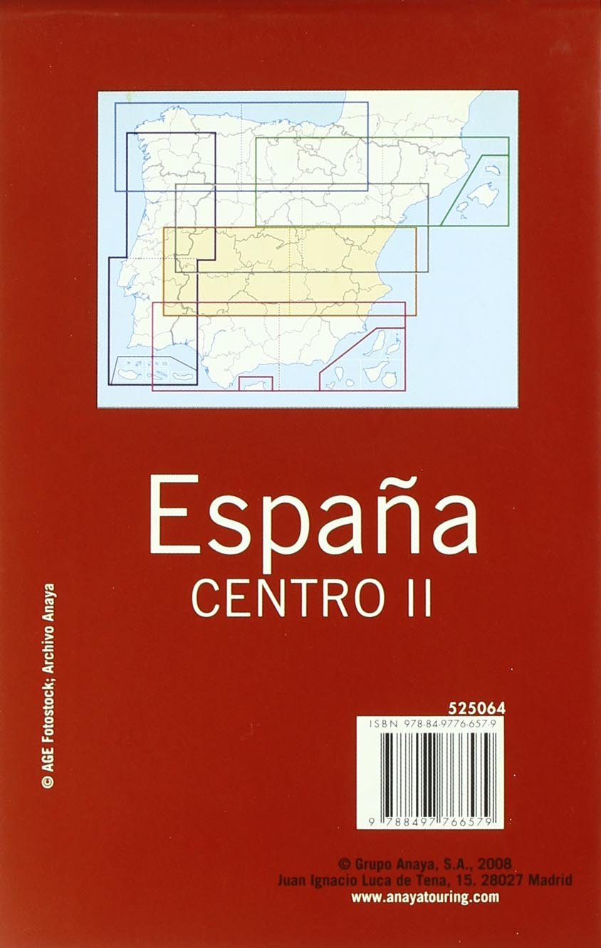 Mapa de carreteras 1:340.000 - Centro II (desplegable) (Mapa Touring)