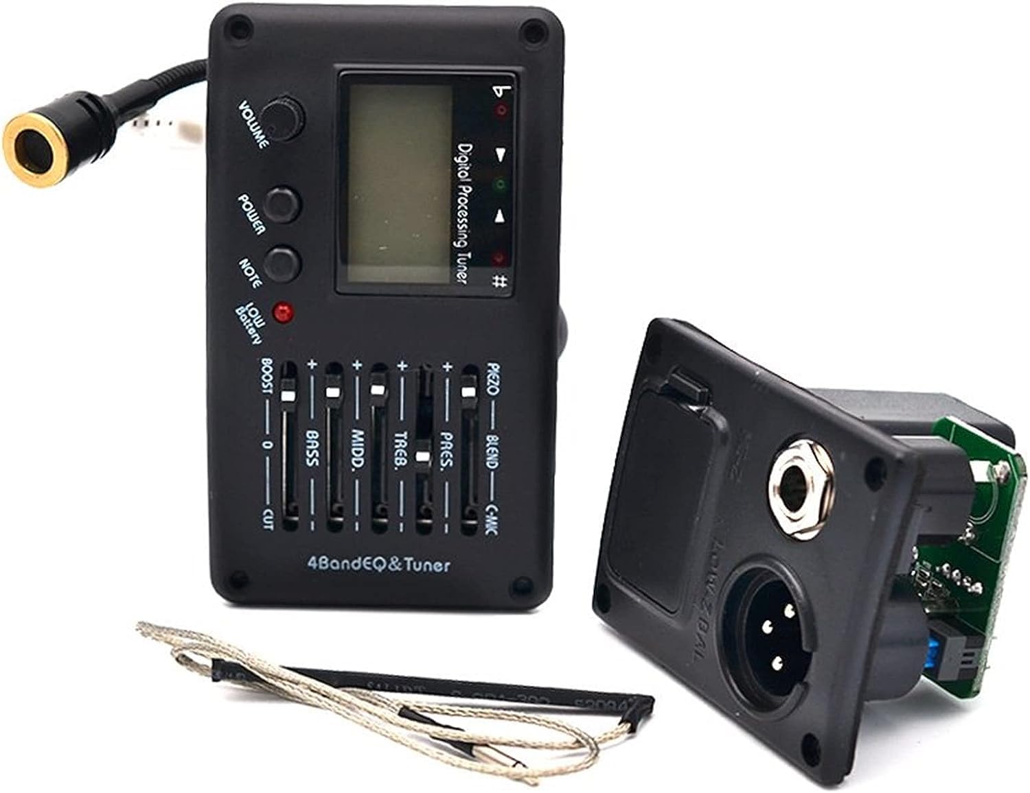Gitarren-Tonabnehmer, Akustik-Tonabnehmer, 4-Band-Akustikgitarre, Equalizer mit Stimmgerät und Mikrofon-Gitarren-Tonabnehmer