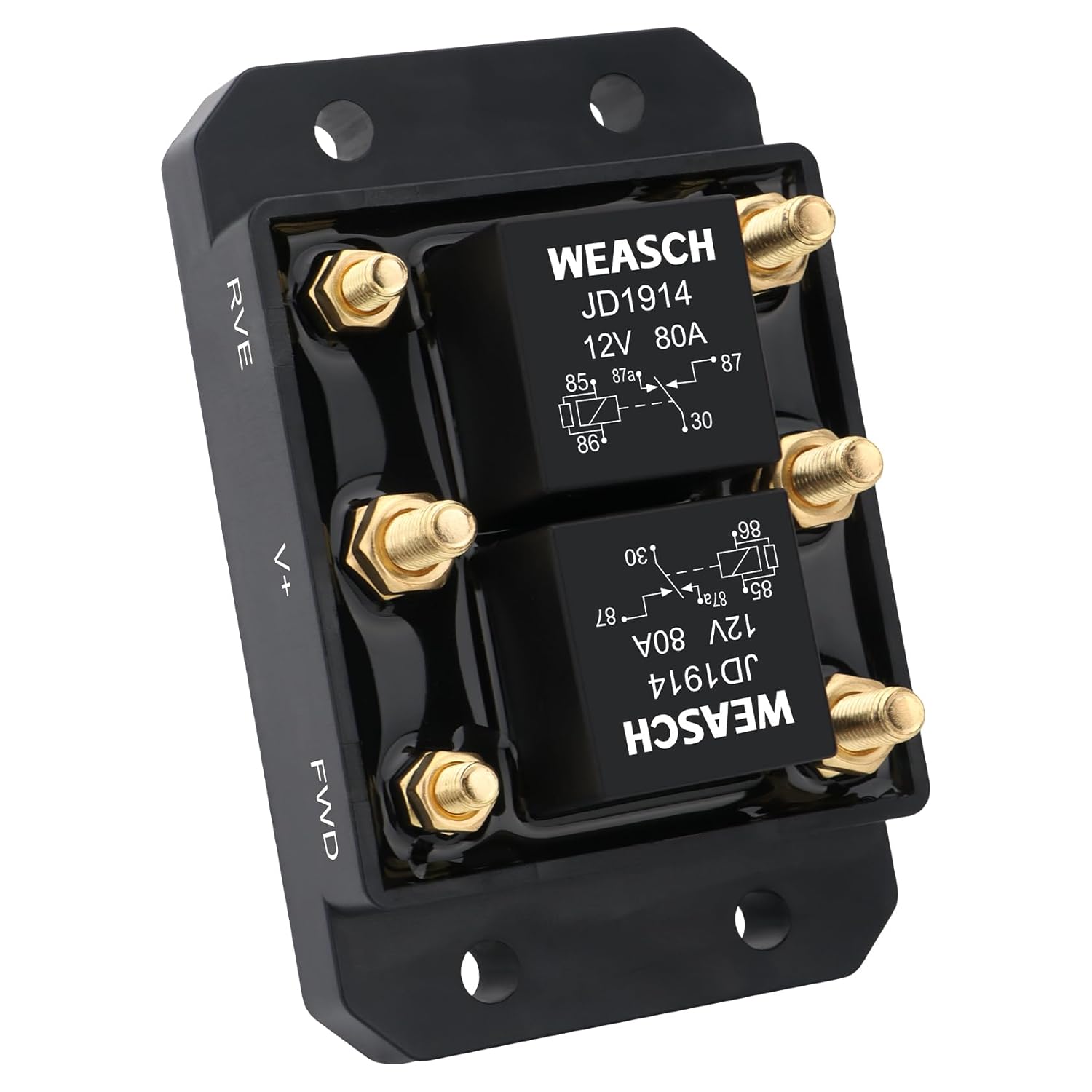 12V Forward and Reverse Relay Module, Six Terminal, Replaces 5541100 ATP0110,for Tarp Systems, Winch Motor, Hoists, Snow Plow, Winches (1)