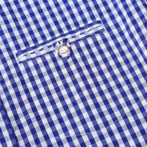 GloryStar Men's Button Down Dress Shirts Slim Fit Plaid Shirt for German Bavarian Oktoberfest and Lederhosen4