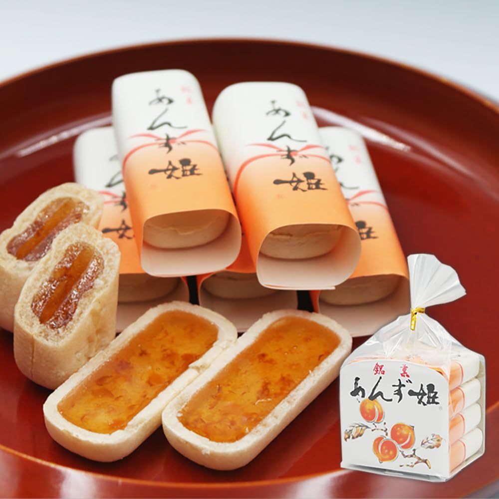Amazon | あんず姫 利久堂 杏菓子 あんず最中 杏もなか (2箱, 12個入