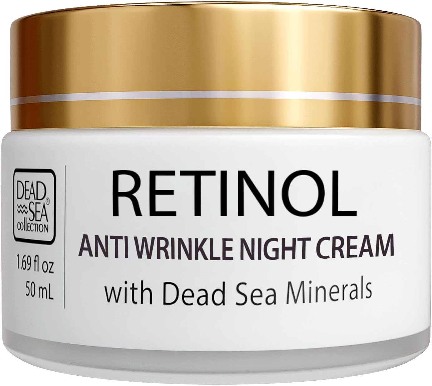 Moisturising Night Face Cream with Retinol – Nourishing & Anti-Aging Facial Moisturiser with Dead Sea Minerals for Women and Men – Skin Tightening for All Skin Types (50 ml)