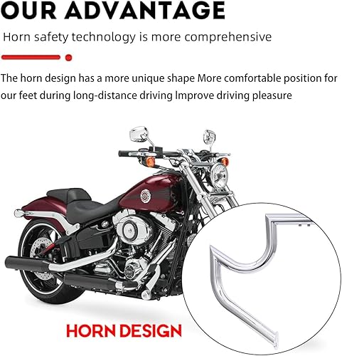 Miniatura 9 de Barra de choque de 1.5 pulgadas para Harley Davidson Touring Road Glide Road King Street Glide Electra Glide CVO y modelos Trike (apta para modelos