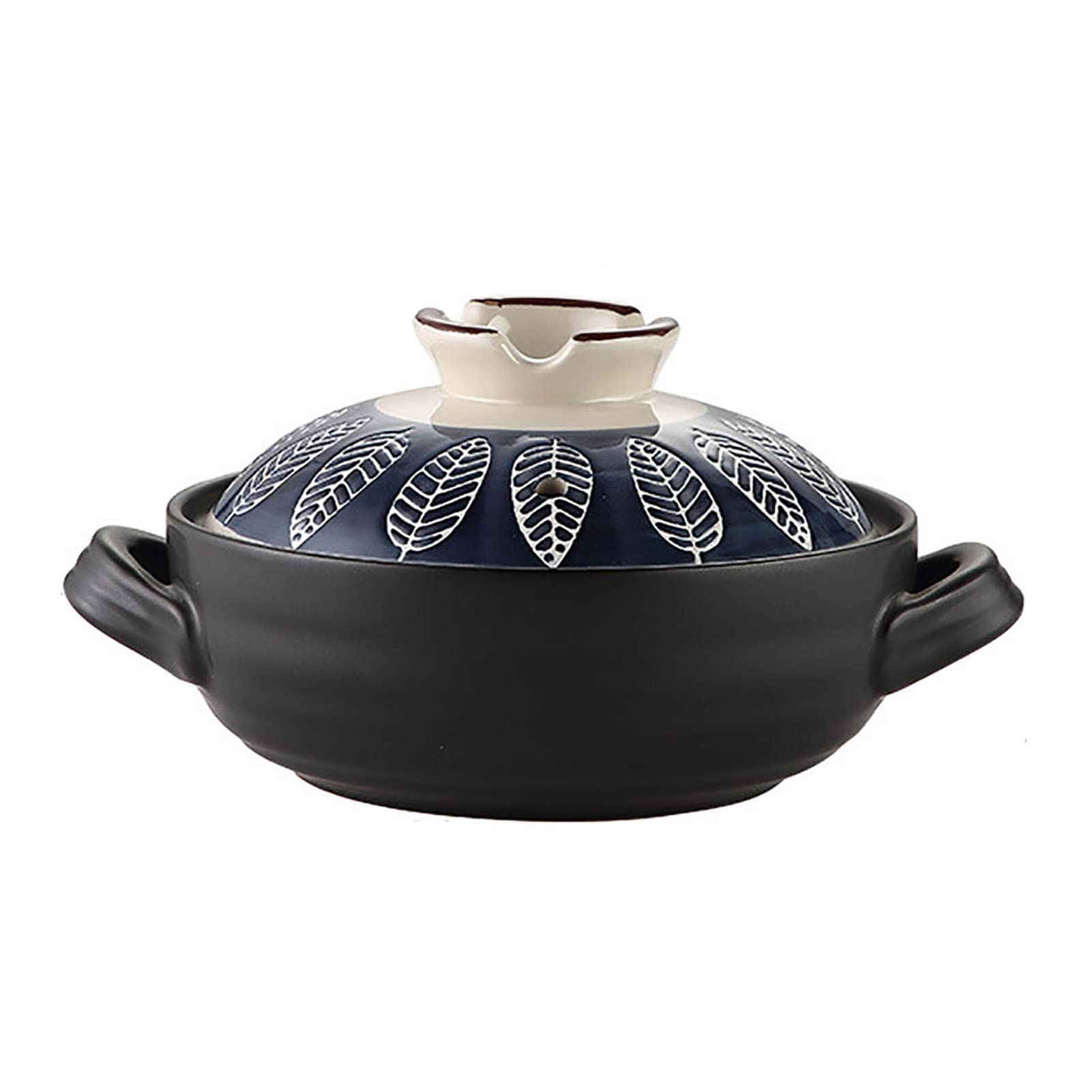 Ręcznie Malowany Ceramiczny Garnek Nieprzywierający Dutch Oven Z Pokrywką Gliniany Garnek Z Uchwytami Do Smażenia Gotowanie Na Parze(F,1.5L)