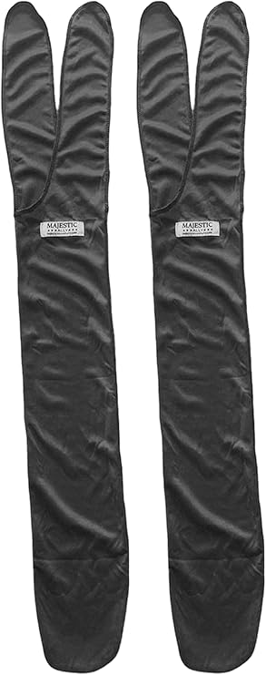 Majestic Ally Lycra Tail Bag for Horses - to Keep The Tail Clean and Protected - Set of 2 (Black)