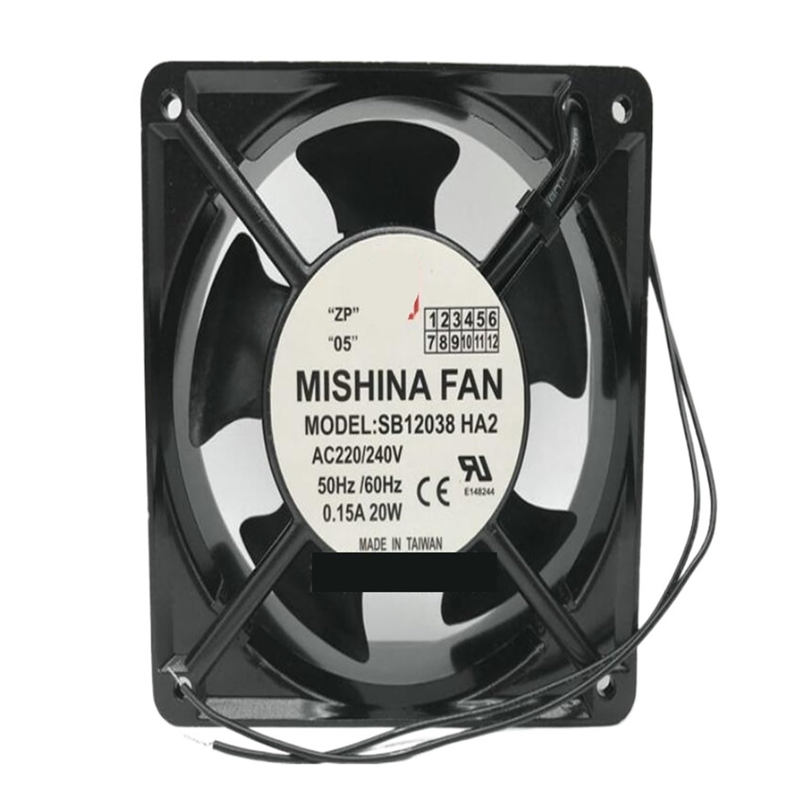 IVEKYKIBC SB12038HA2 AC220/240V 50/60HZ 0.15 20W Two-Wire Cooling Fan