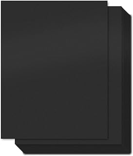 200 Sheets Black Cardstock Paper - Ohuhu 8.5 x 11 Card Stock Printer Paper for DIY Making Cards Invitations Office Printing Paper Crafting Crafts - 80 lb