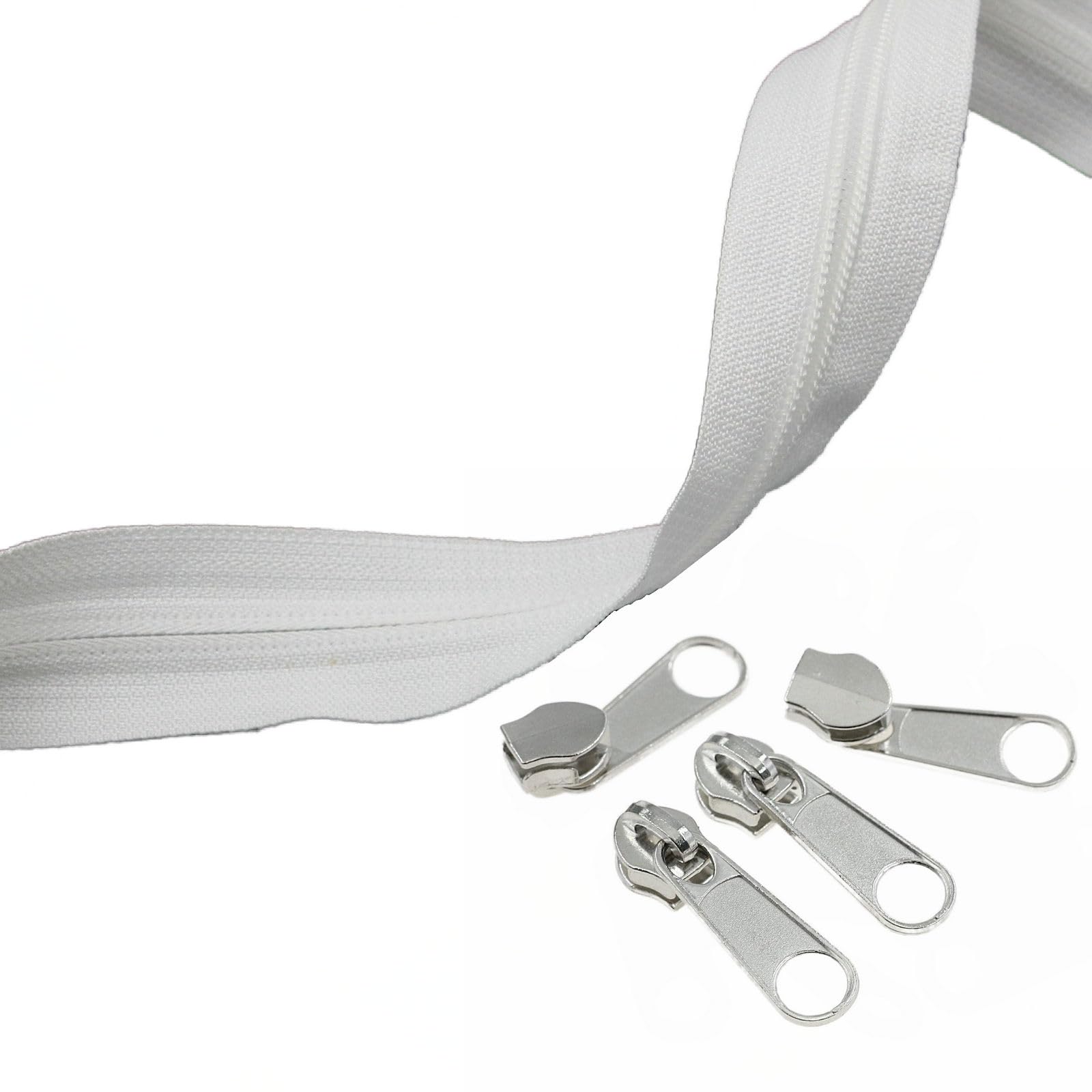 Cerniera A Spirale In Nylon Lunga 10 Metri 5# Con 20 Cursori Per Cerniera Per Accessori Di Abbigliamento Fai Da Te E Cucito (20 Colori) (azzurro