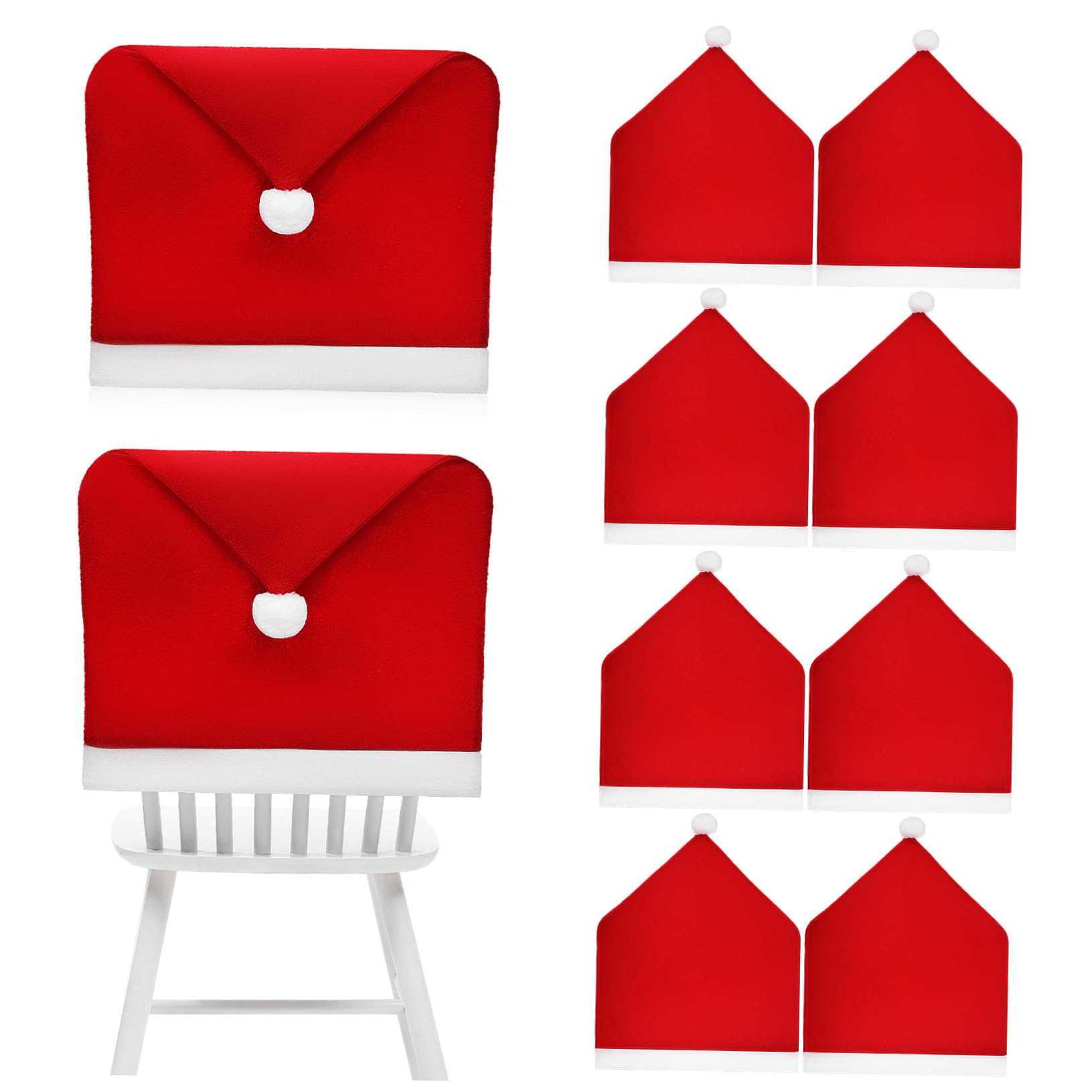 10piezas Fundas De Sillas De Navidad De Decoración Festiva para Comedor Funda De y Confortable Accesorios para Celebraciones Navideñas