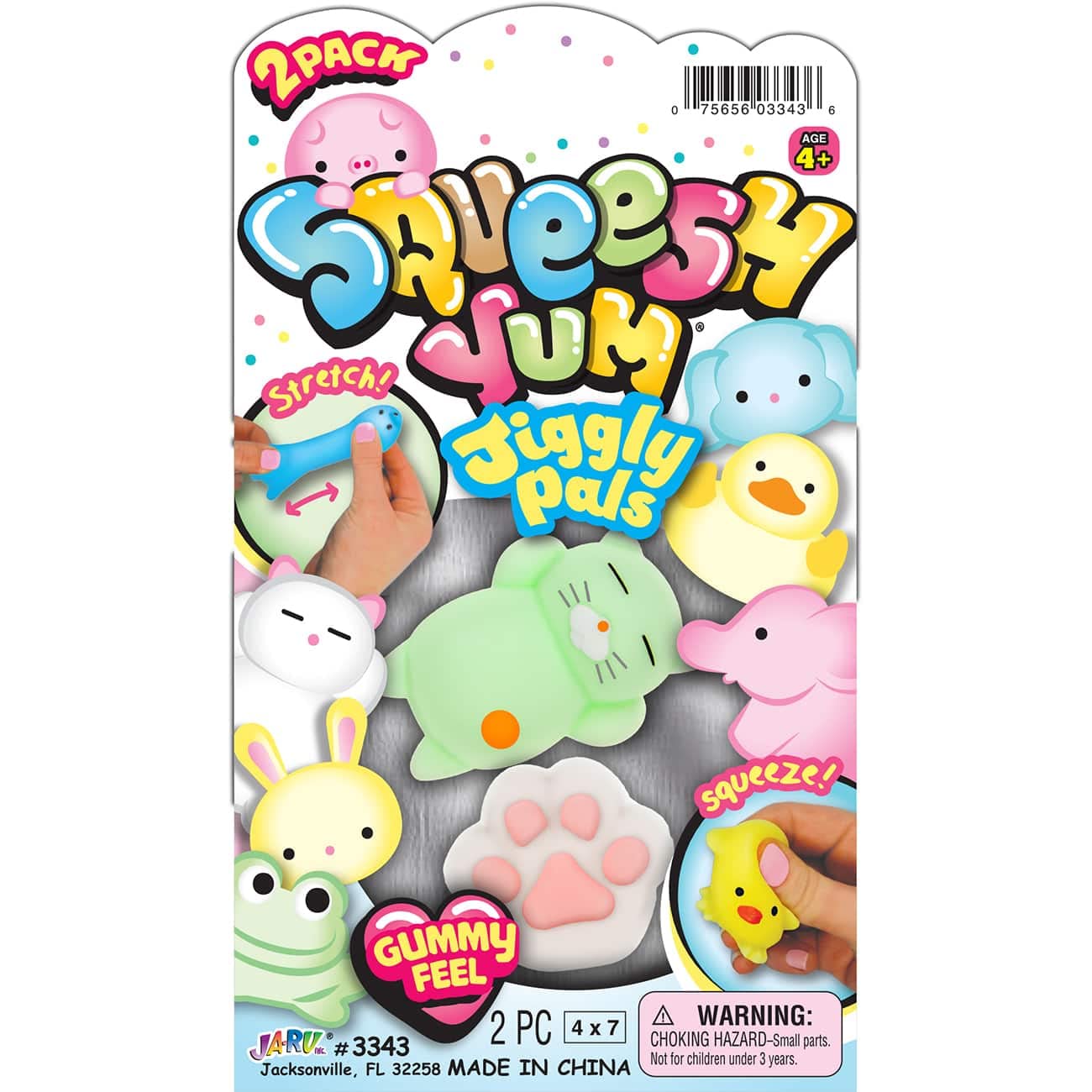 36 Packs: 2 ct. (72 Total) Ja-Ru® Squeesh Yum® Jiggly Pals
