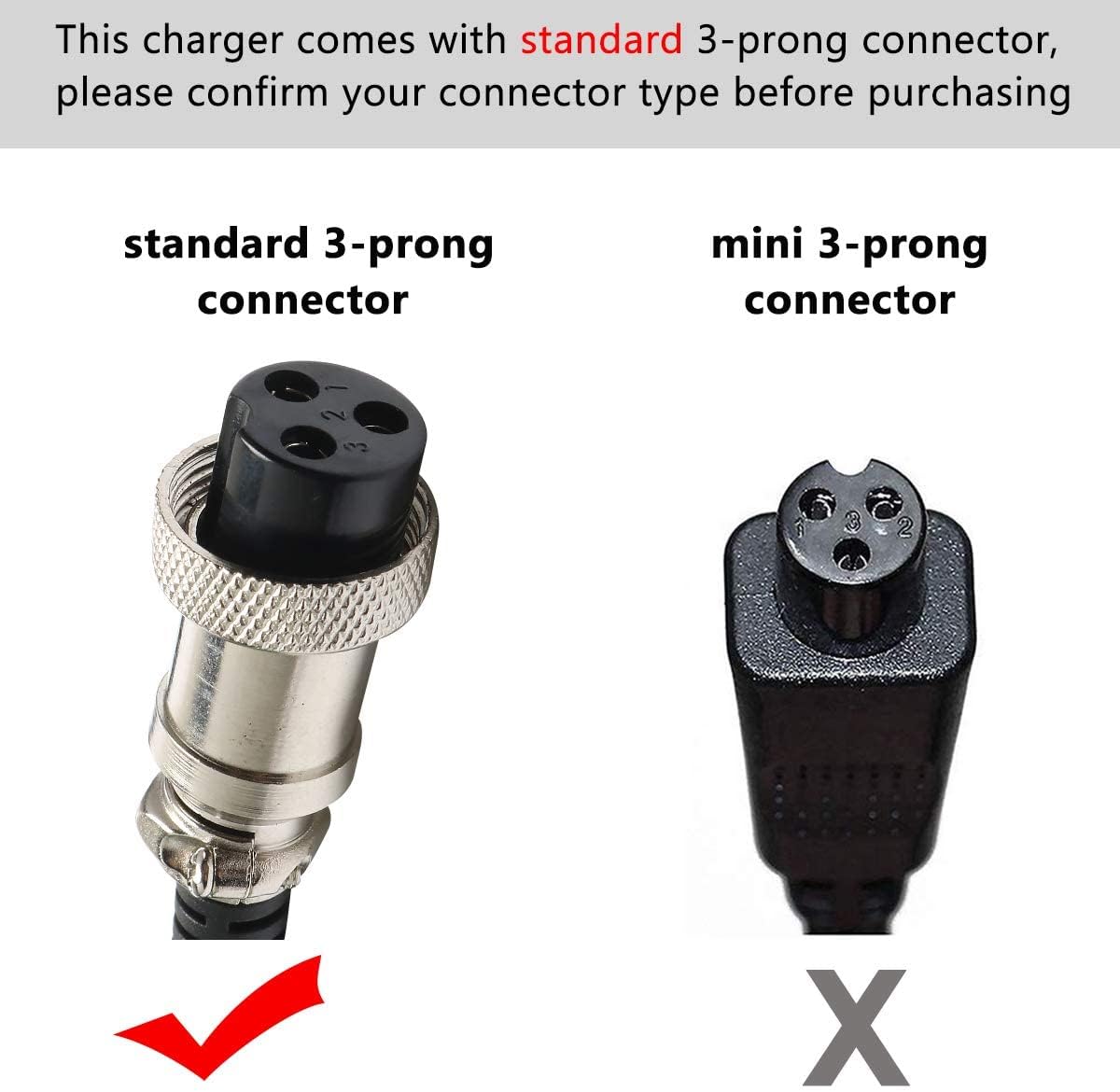 GYL Charging Cable for Razor, Charging Port Replacement for Razor MX500 MX650 Jack 1Z 3 Pin 2 Wire Connector Plug Jack Electric Hoverboard Socket with Power Button Wire Cable