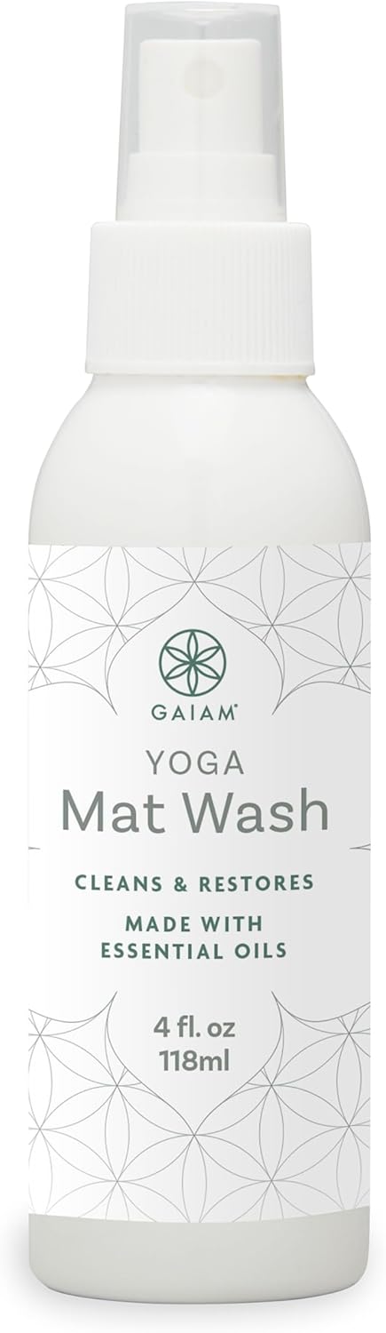 Gaiam Yoga Mat Cleaner Spray (4oz), Green