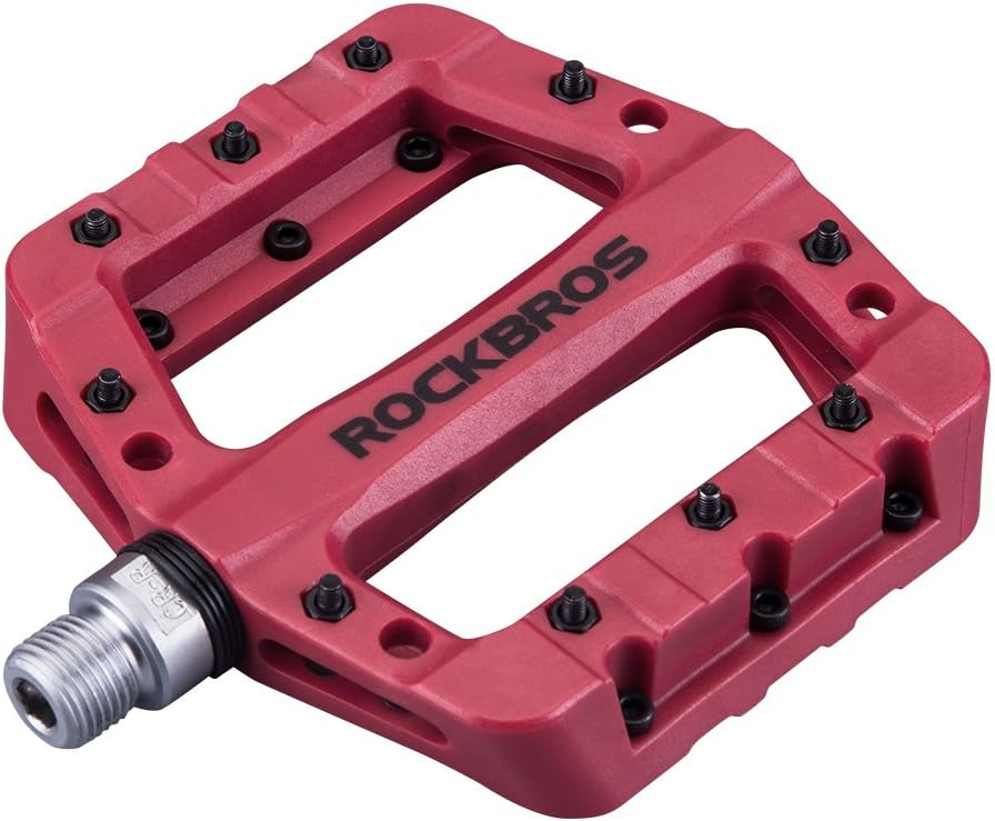 MTB Pedals Mountain Bike Pedals Lightweight Nylon Fiber Bicycle Platform Pedals for BMX MTB 9/16"