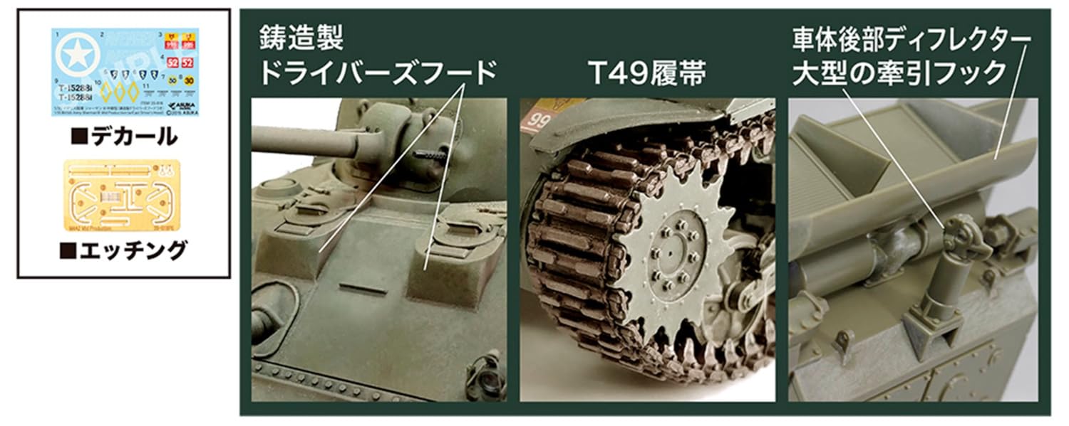 Amazon.com: ASU35018 1:35 Asuka British Army Sherman III Mid