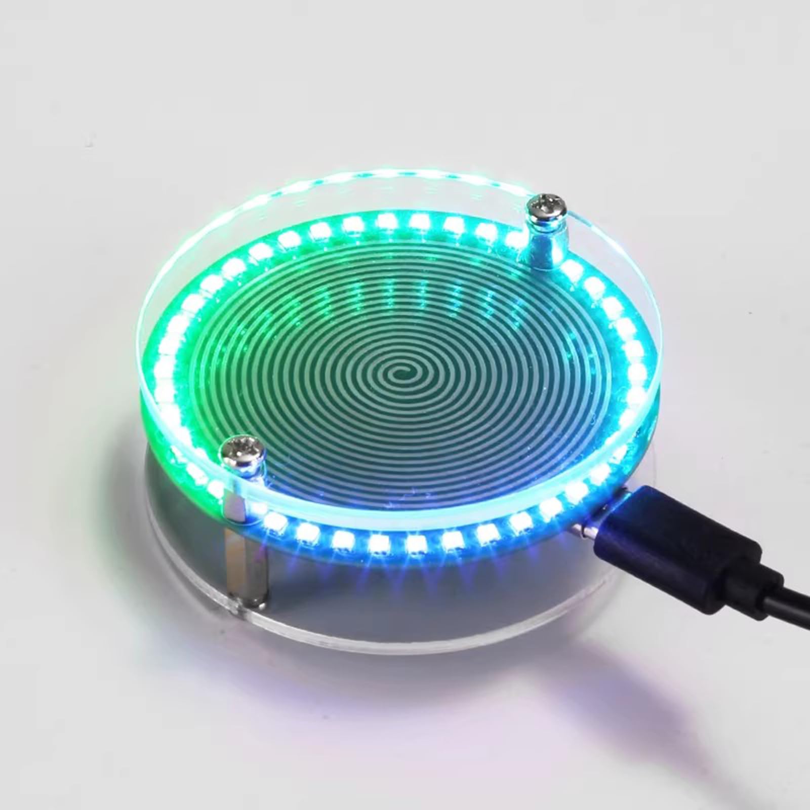 Schumann, generator rezonansu fal 7,83 Hz, ultra niskoczęstotliwościowy generator impulsów z oświetleniem RGB LED, osłoną przeciwpyłową, zasilaniem USB i różnymi kształtami fal