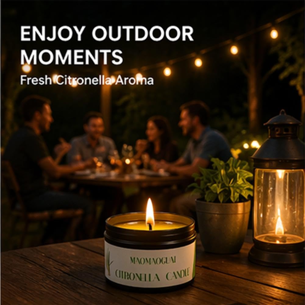 Candele alla citronella per esterni, candela di emergenza a lunga durata di 12 ore, candela da campeggio di sopravvivenza in scatola, candele portatili antivento per campeggio, escursionismo, picnic
