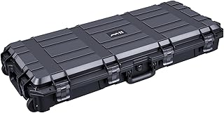 Lykus HC-9010 Long Waterproof Hard Case with Customizable Foam Insert and Wheels
