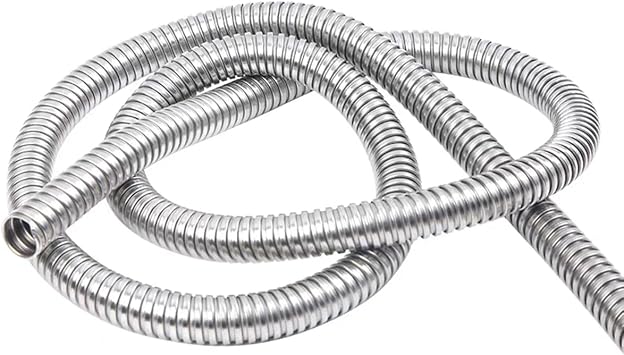 304 Stainless Steel 10mm x 8m Corrugated Flexible Conduit for Electrical Wiring - Anti-Bite Protective Metal Hose Pipe | High-Flexibility Industrial & Home Cable Tube
