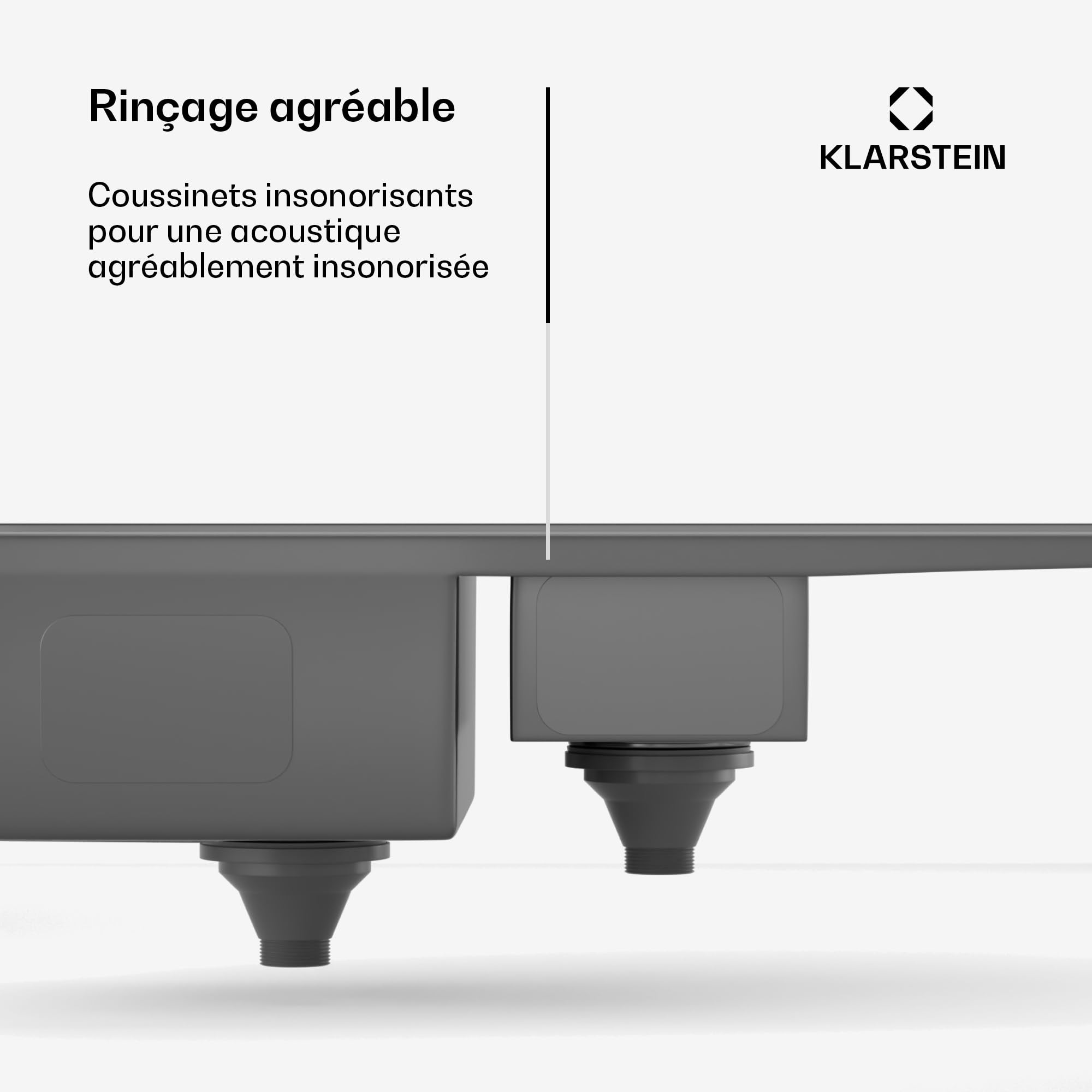 Klarstein Évier de cuisine inox – bac 1,5 avec égouttoir,acier inoxydable 304,résistant aux rayures & à la chaleur, facile à nettoyer, trop-plein & kit d'installation inclus, 100x45 cm, gris métallisé