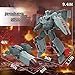 YUESIRUN Space Shuttle Warrior Robot Action Figures Toys, 9-inch Converting Spacecraft Figure, Transformable Mech Toys for Boys and Girls Ages 6 and Up