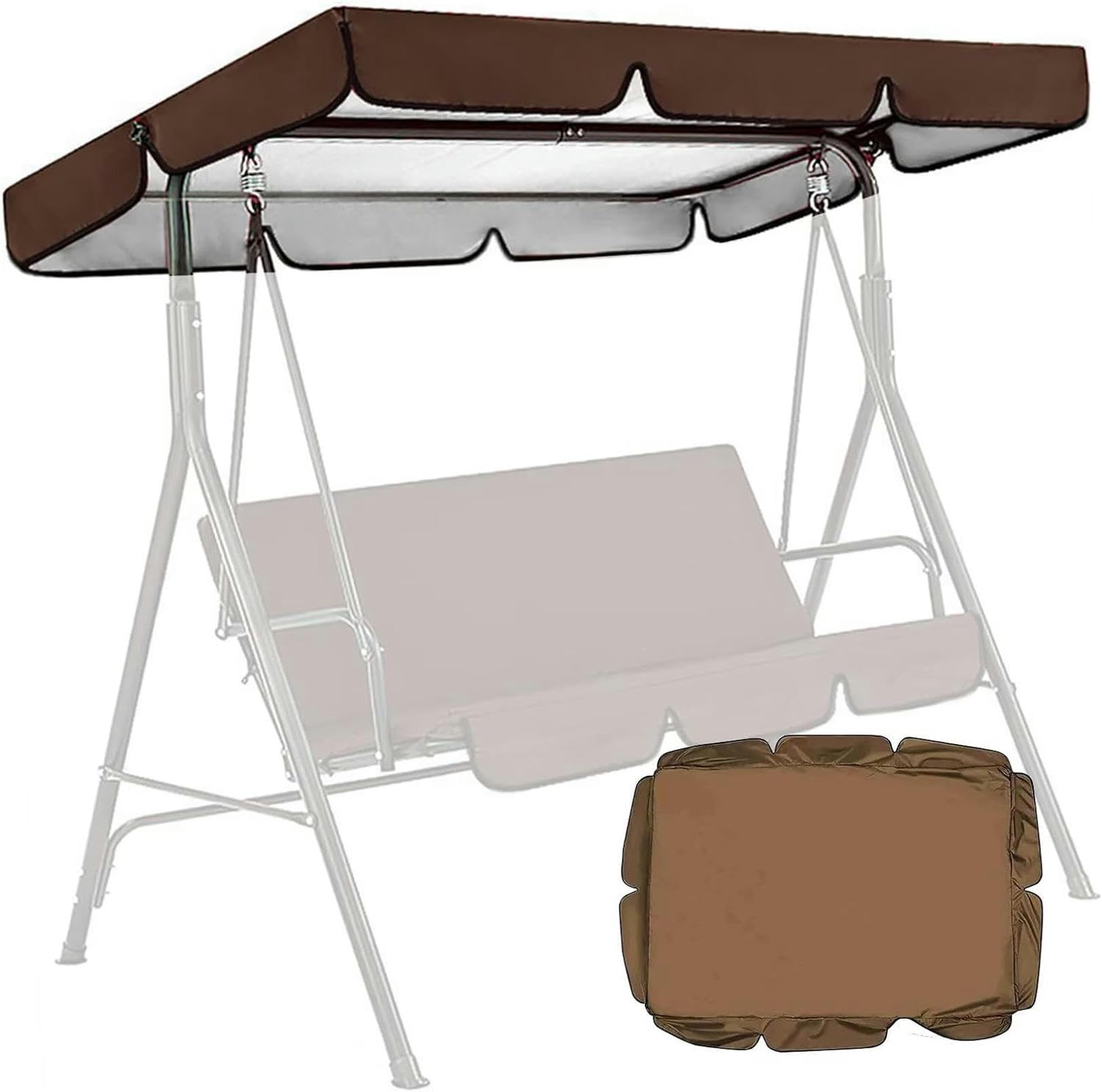 Recambio de toldo para columpio de jardín de 3 plazas, ideal para sombra en el patio