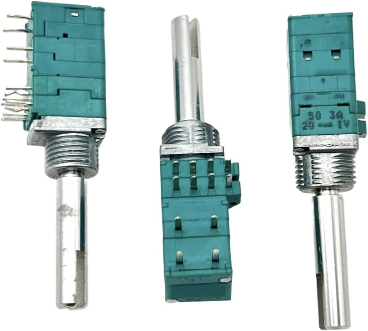Potentiometer with Dual Switch Rotation and Press with Tap Shaft Length of 25mm 2Pcs