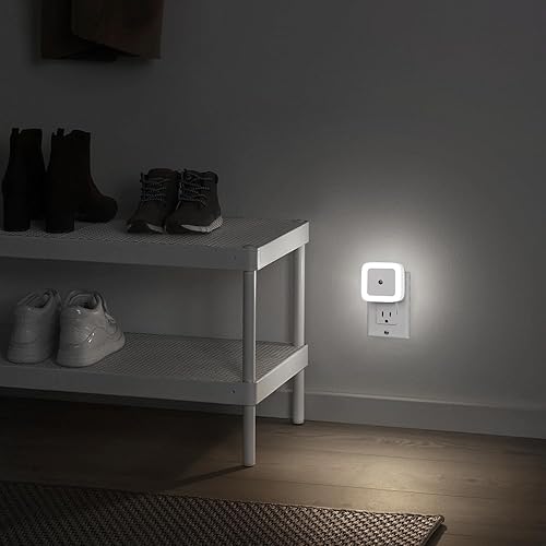 Miniatura 5 de Luces nocturnas LED enchufables en sensor de pared paquete de 6, sensor de atardecer a amanecer, luz blanca diurna, enchufe de 0.5 W, perfecto para