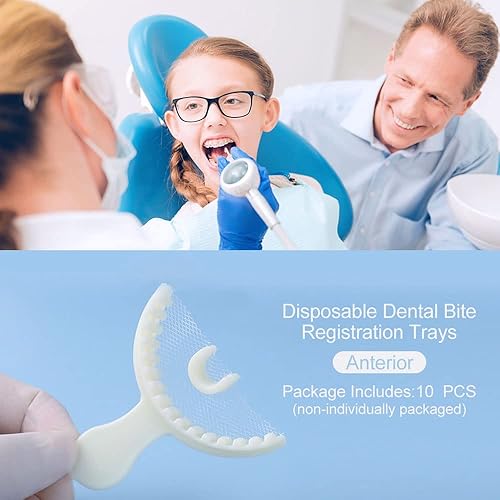 Miniatura 9 de LITEMATIRA Bandejas desechables de registro de mordeduras dentales, bandejas de impresión bucal para moldes de dientes, bandejas de malla 3 en 1, 10