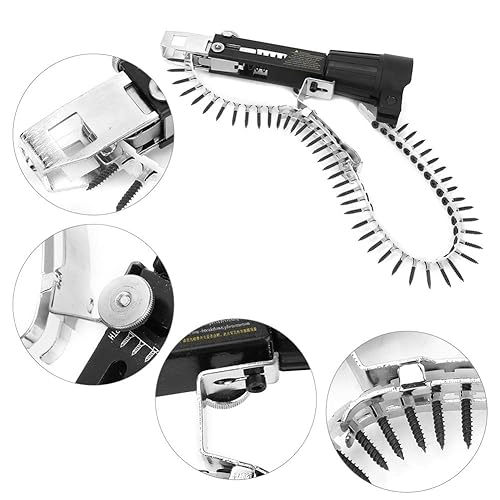 Miniatura 7 de Clavadora automática de taladro, 3 unidades, adaptador de pistola de clavos de cadena, adaptador automático de uñas, juego de accesorios de cadena