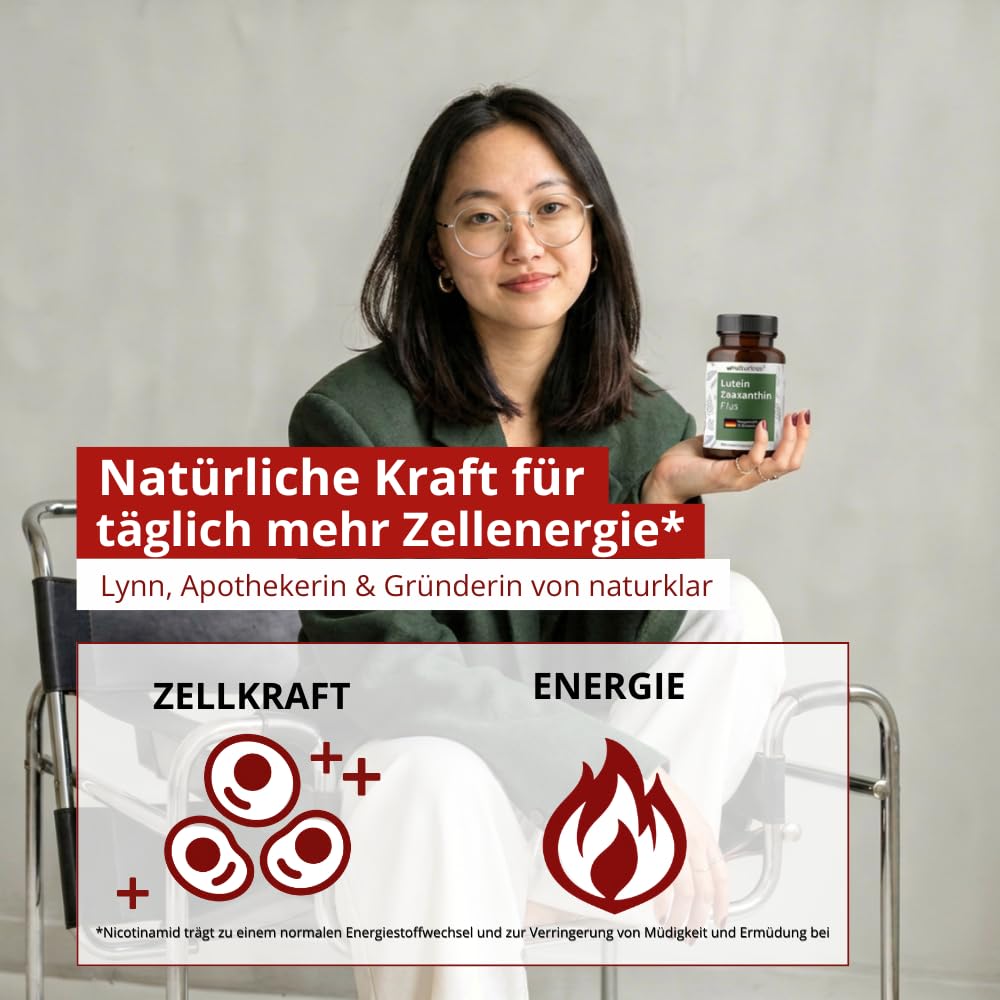 Zell Formel - NAD+ Faktor - NAD Plus Kapseln mit Resveratrol und Nicotinamid - Vegan - 2 Monate Reichweite - laborgeprüft in Deutschland - 60 Kapseln von Naturklar