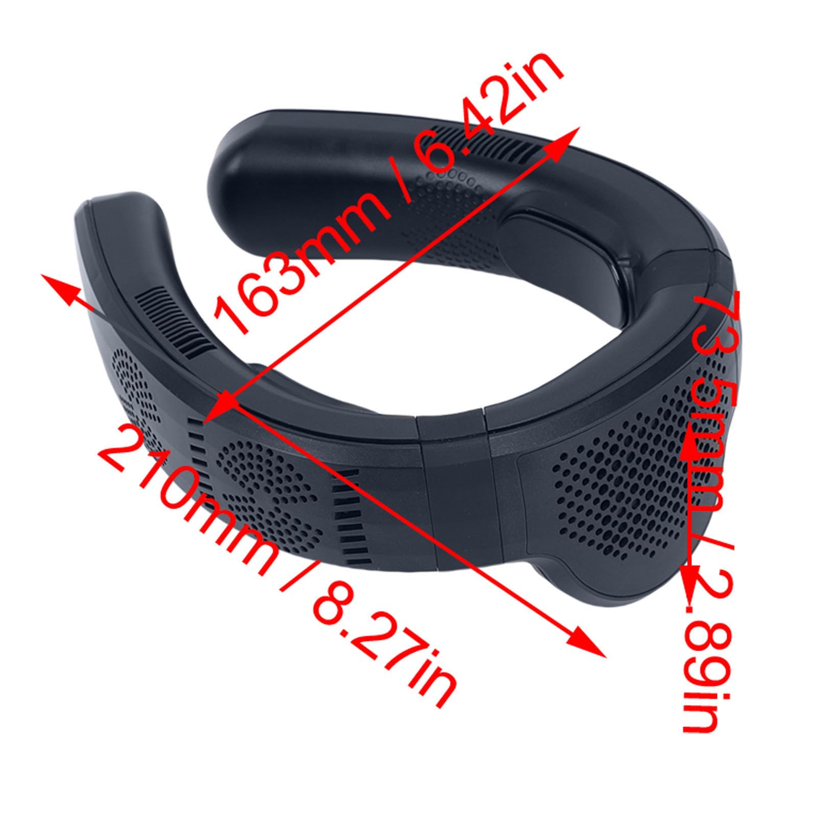 Ventola per Collo Portatile, Riscaldamento Refresco Ventole Personale Indossabile con Raffreddamento a 360 °, Ventola USB a 3 velocità Senza Lama Condizionatore a Collo Super Silenzioso,