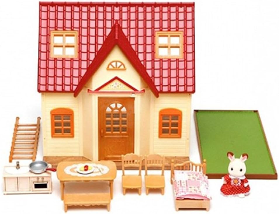 Toytron Sylvian families chocolate two-story house with 17pcs accessories