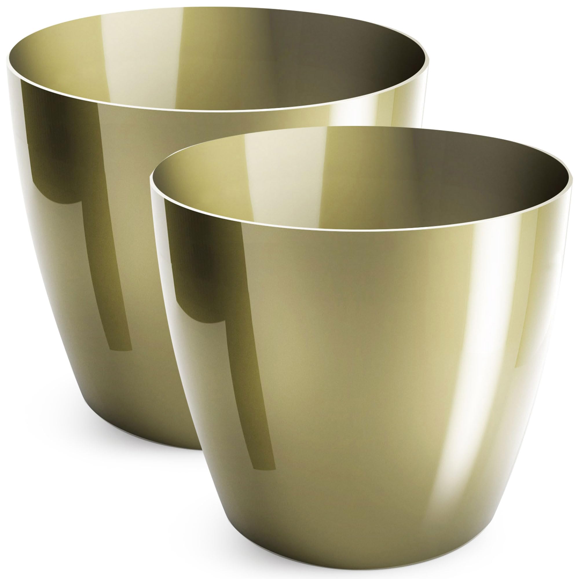 PECZEKO Macetas Brillantes Macetas Decorativas Hierbas Macetas Redondas de plástico duraderas y Ligeras para salón, Comedor, Cocina, terraza, balcón Juego de 2 Piezas (púrpura, diámetro 10 cm) — view 14