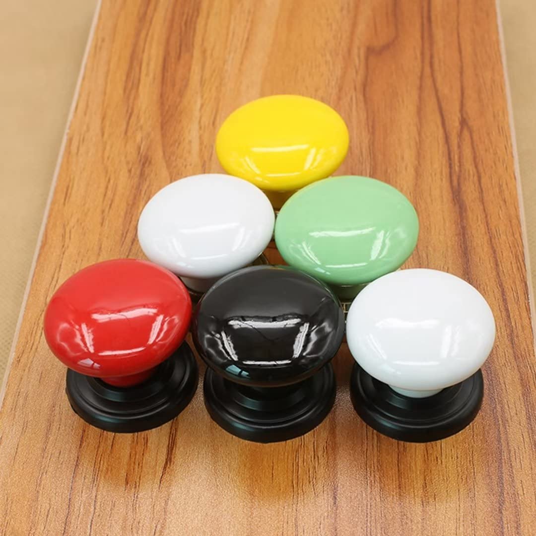 Bouton en cristal, boutons de tirage, 15 pièces boutons et poignées d'armoire en céramique, poignées de tiroir, poignée de tiroir d'armoire, boutons ronds en céramique pour chambre d'enfant
