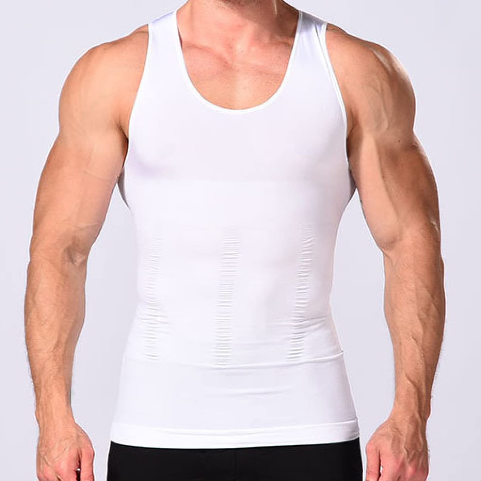 Gilet Modellante Estivo per Uomo, Palestra, Compressione Toracica, Intimo Modellante, Canottiere Senza Maniche per Esercizi, Strato Base Elasticizzato