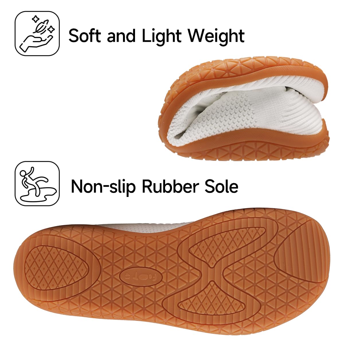 Geweo Scarpe a Piedi Nudi Uomo Donna Barefoot Shoes Minimaliste Sneakers Design a Punta Larga 37-47