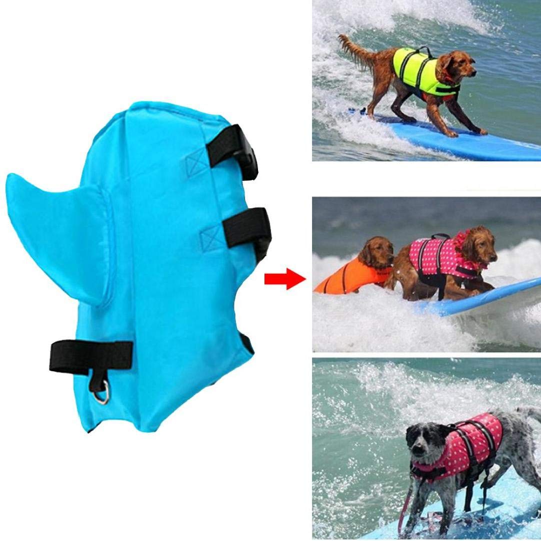 Forma Perro Salvavidas Traje De Baño De Verano Seguridad Tiburón Chaleco Salvavidas para Mascotas Perro De Natación Traje De La Novedad para Mascotas Ropa M