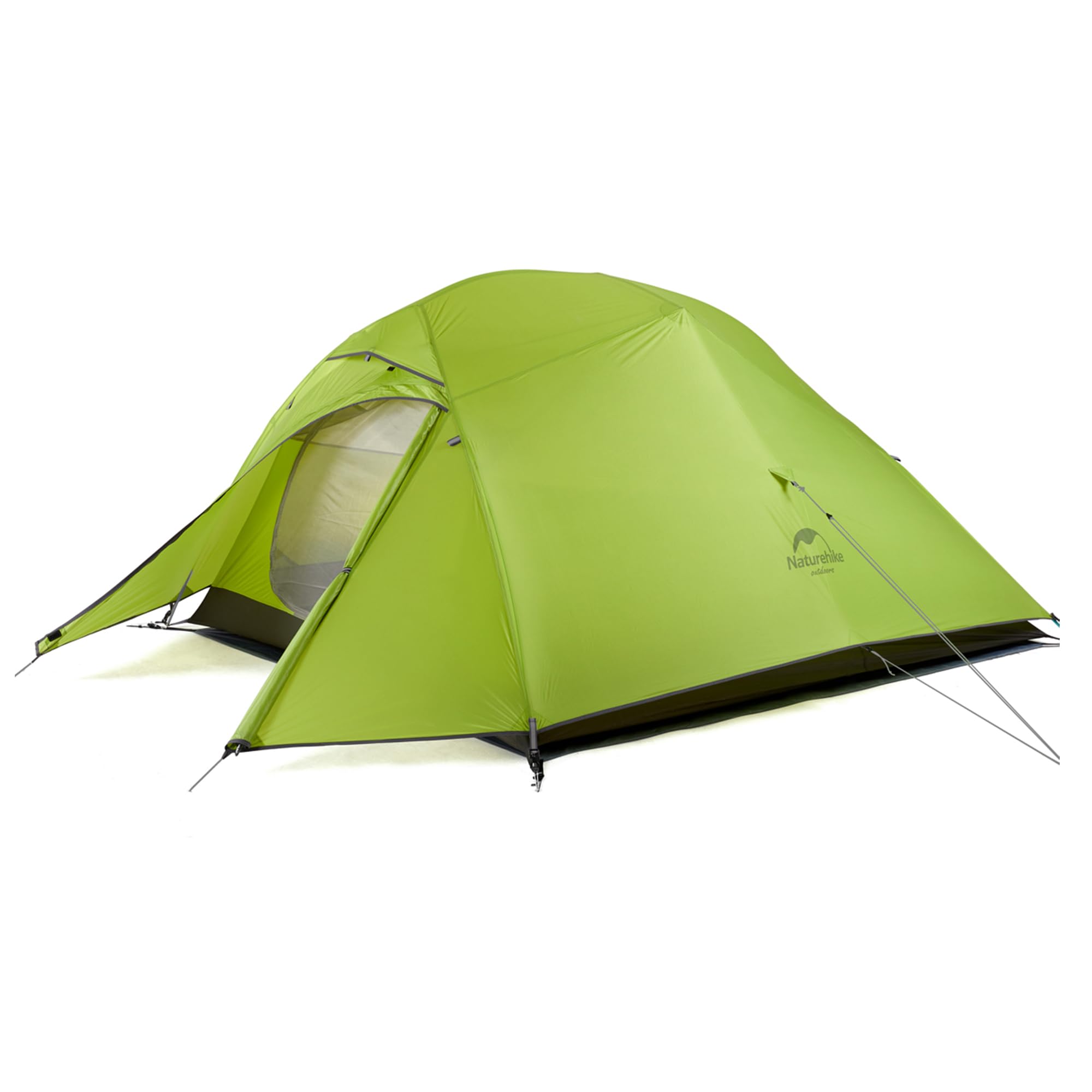 Naturehike Cloud-Up 3 Tenda Ultraleggera 3 Persone Tenda Zaino in Spalla per Escursionismo Campeggio All'aperto (20D Verde Chiaro Aggiorna)