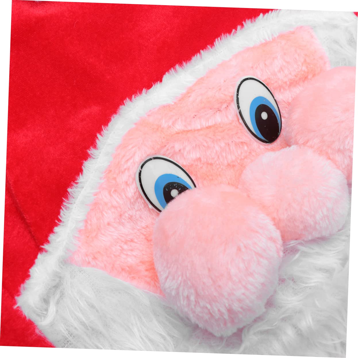 Mobestech Bolsa de Obsequio de Navidad Diseño Temático de Noel Cierre de Cordón de Felpa Roja para Niños Adecuado para Fiestas y Regalos Navideños