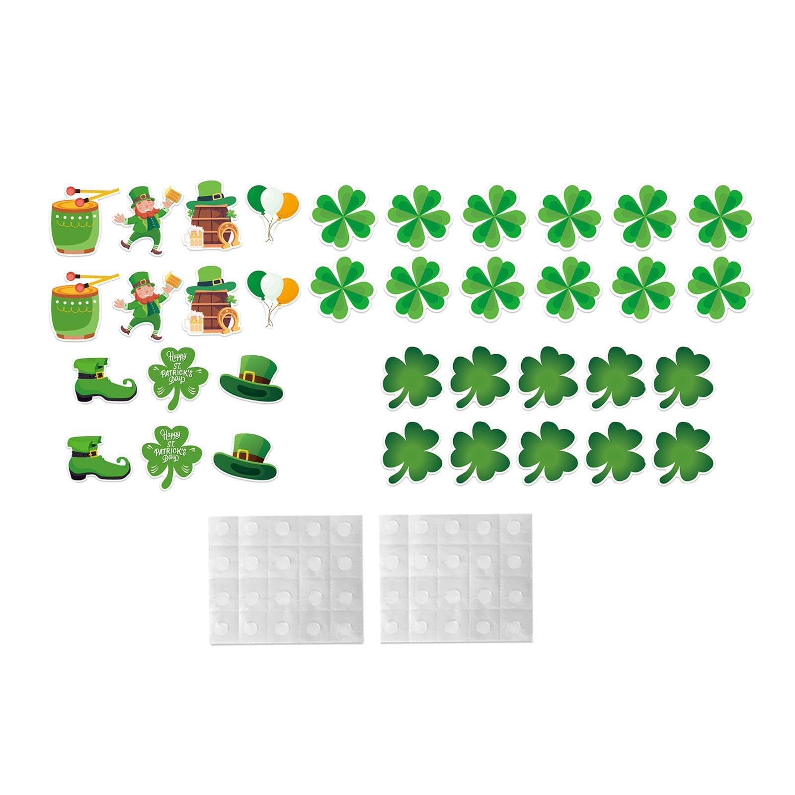 36Pcs ST Patricks's Day Wall Stickers ST Patricks's Day Decoration for Holiday