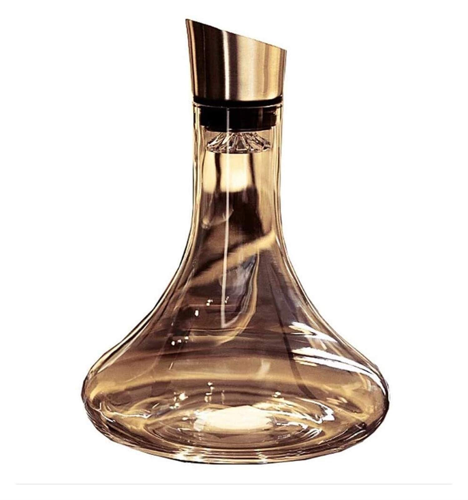 Juego de jarras de vidrio, con tapa de acero inoxidable, gran capacidad de 1800 ml, para decantador de whisky de hotel, bar o casa