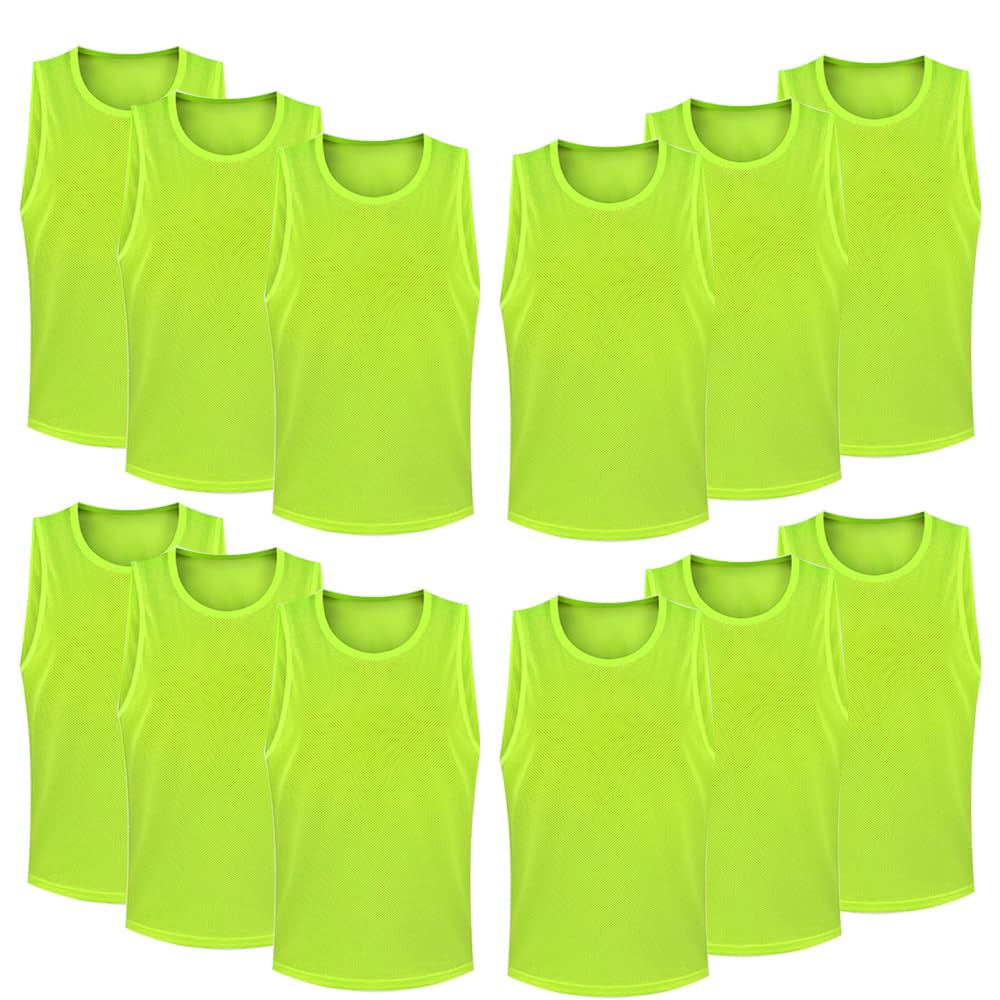 Fußball Trainingsweste,Fussball Leibchen Kinder Erwachsene,Fussballtraining Zubehör,Westen fürs Teamtrainin-Grün-M(115-145)