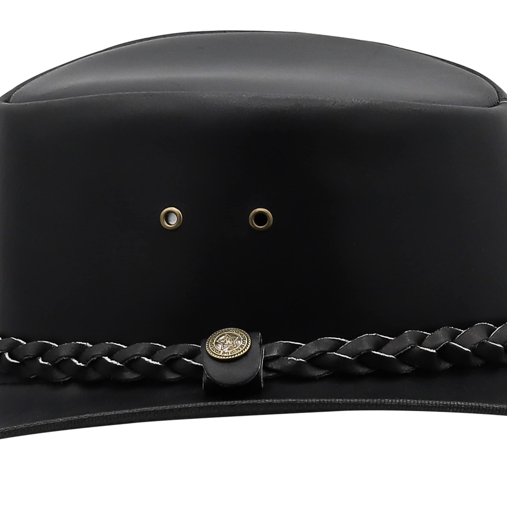 Sidewinder Cappello da Cowboy Stile Western in Vera Pelle Australiana a Tesa Larga in Vera Pelle Resistente all'Acqua Outback Vintage