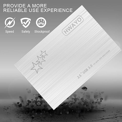 Miniatura 7 de HWAYO Disco duro externo de 500 GB portátil de 2.5 pulgadas Ultra delgado HDD Almacenamiento USB 3.0 para PC, portátil, Mac, Chromebook, Xbox One