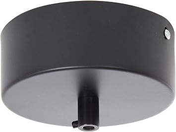 B&P Lamp 5 Inch Diameter by 2 Inch Height Pendant Canopy Kit to Mount LED Driver, Satin Black Finish