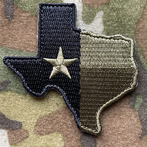 Die-Cut Tactical Texas Patch - Olive Drab