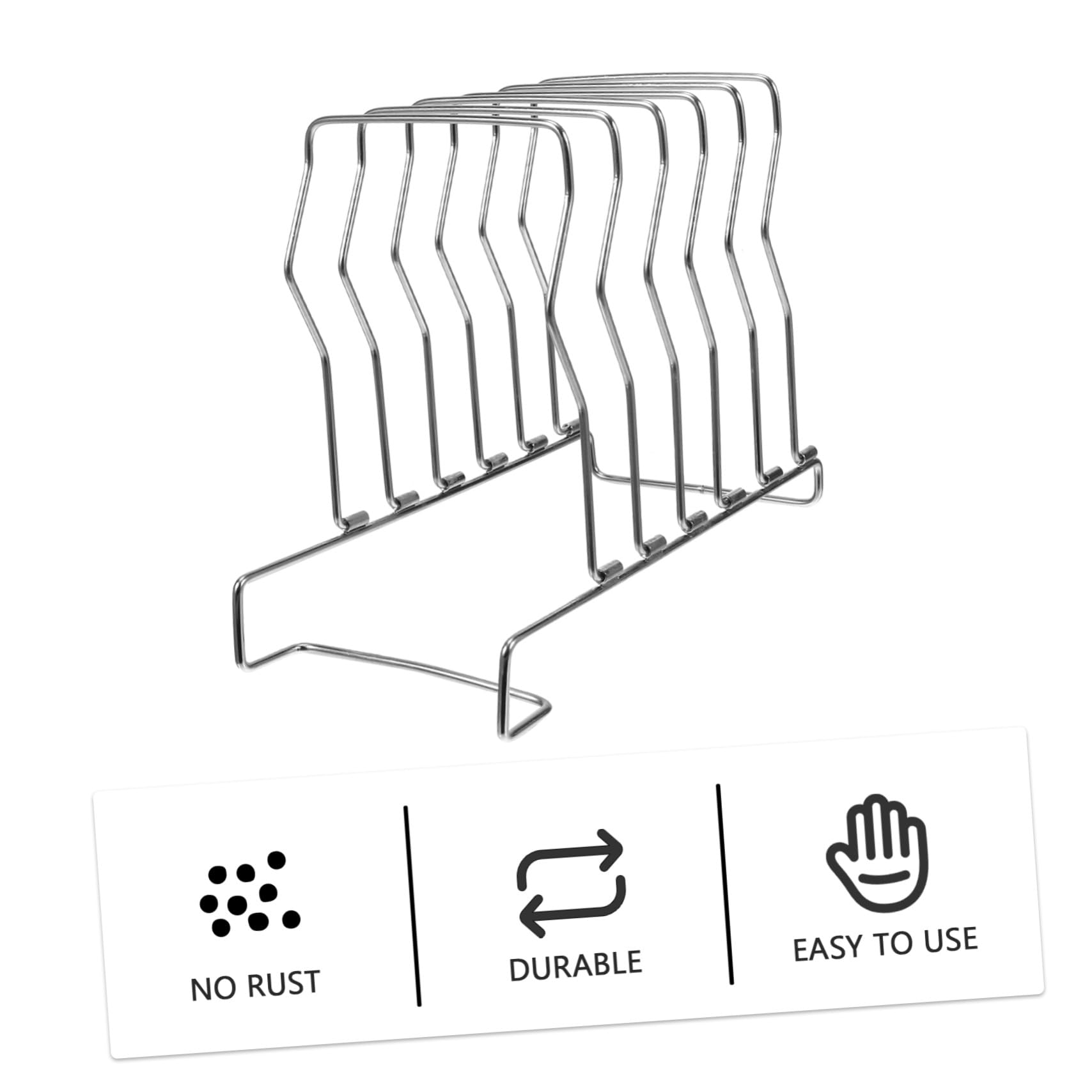 Porta Bistecca e Design Smontabile in Acciaio Inossidabile Set 5 Pezzi Supporto per Carne Sotto Vuoto Facile da Installare Superficie Liscia