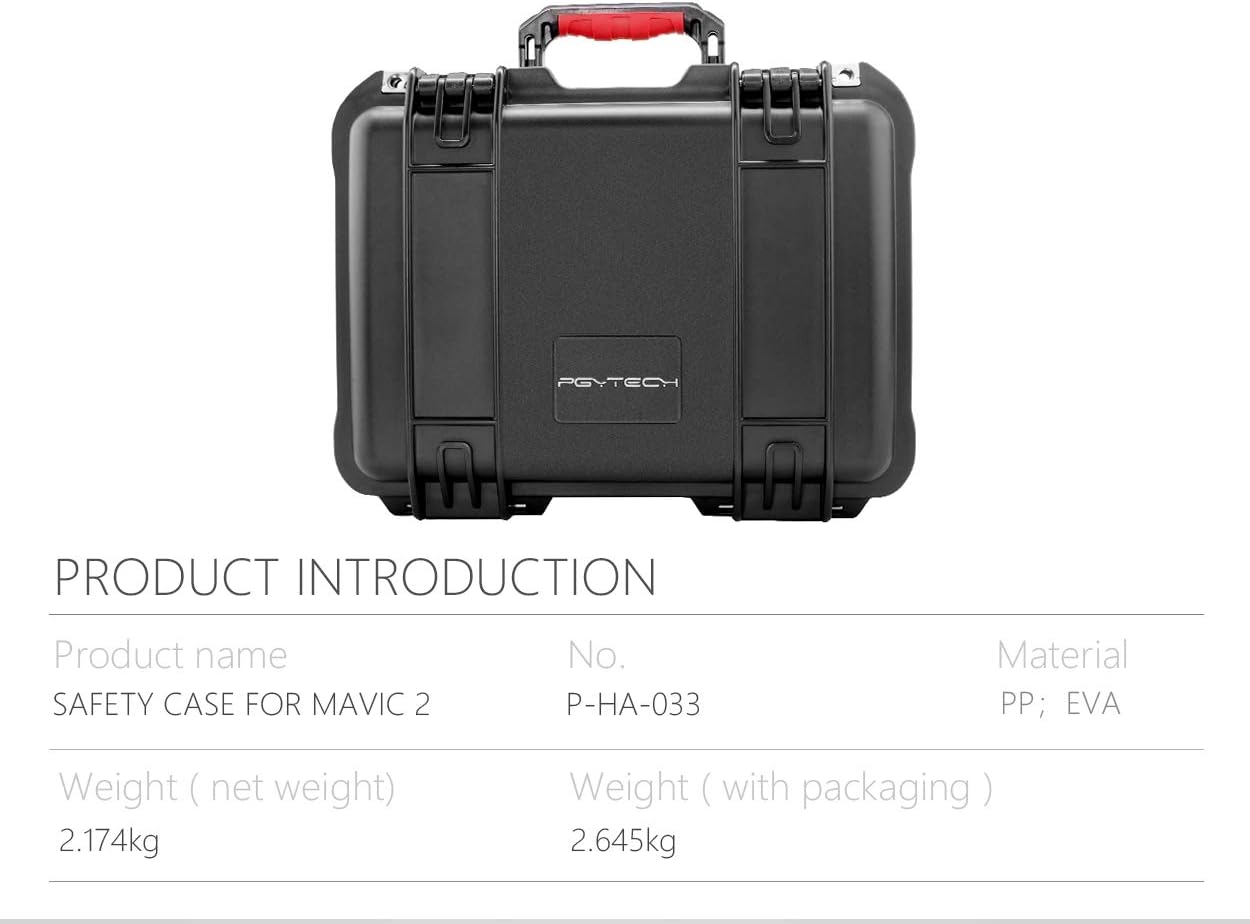 Review PGYTECH Mavic 2 Hard case, Safety Carrying Case Compatible with DJI Mavic 2 Pro/Zoom Hard Case with Foam EVA Material for Drone Accessories