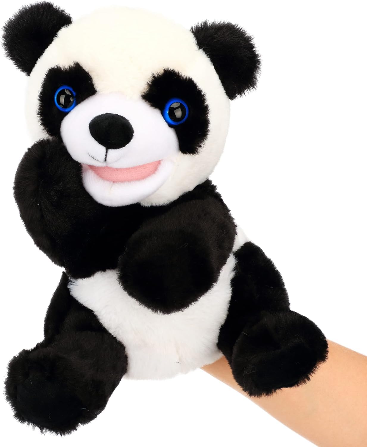 Cuteoy Plush Hand Puppet Stuffed Animal Toy Open Movable Mouth Creative Role Play Storytelling Plushies Gifts for Kids Toddlers Birthday Christmas，Panda