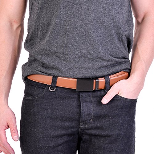 Image of Mission Belt Men's Leather Ratchet Belt, 40mm Metal Collection
